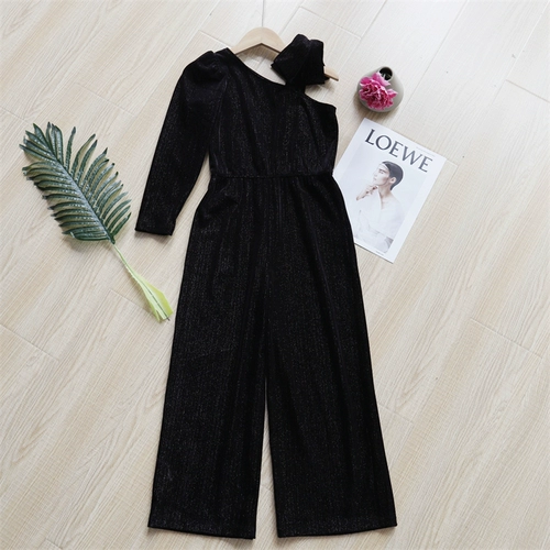 Черный комбинезон, колготки, блестки для ногтей, платье, Испания, в западном стиле