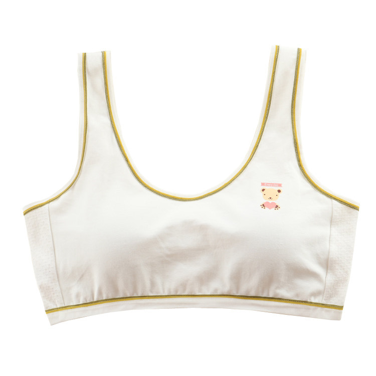 Girls' underwear vest development period 9-12 pure cotton big children girl bra 10 primary school children strapless 15 years old