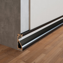 Zhiyong wood plastic skirting aluminum alloy skirting wall stickers skirting board wall floor ground wall stickers sweeping skirting black