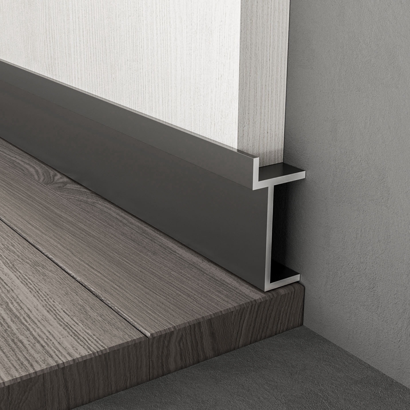 With Yongyong Skirting Board Metal In-line T Footed Wire Concealed Invisible Grounding Wire Wall Footline Gypsum Wall I Stick-to-edge strip