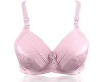 Middle aged chubby woman lingerie breathable topside to gather without marks and thin large size Mummy without steel ring bra hood