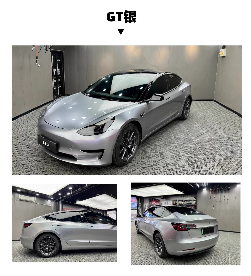 Factory wholesale whole roll of casting-grade silver film for car body vinyl wrap, car color change film PET