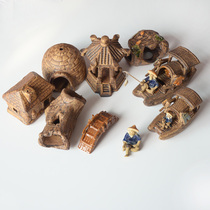 Aquarium pottery ornaments special-shaped landscaping ornaments fish tank ornamental shrimp cichlids hideaway house breeding fish nest