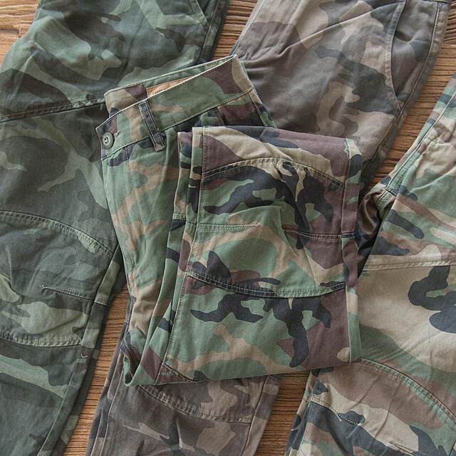 Camouflage ການຄ້າຕ່າງປະເທດຜູ້ຊາຍເຄື່ອງນຸ່ງຫົ່ມດຽວສິນຄ້າຂະຫນາດໃຫຍ່ຜ້າຝ້າຍ gauze ບັດຜູ້ຊາຍສາມມິຕິລະດັບຫຼາຍກະເປົ໋າ workwear leggings pants ບາດເຈັບແລະ
