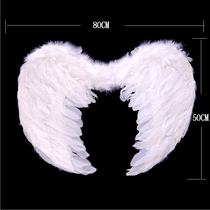 Large Angel Wings White Feather Wings 80 * 50CM cosplay Clothing Women Stage Performance Costume Props