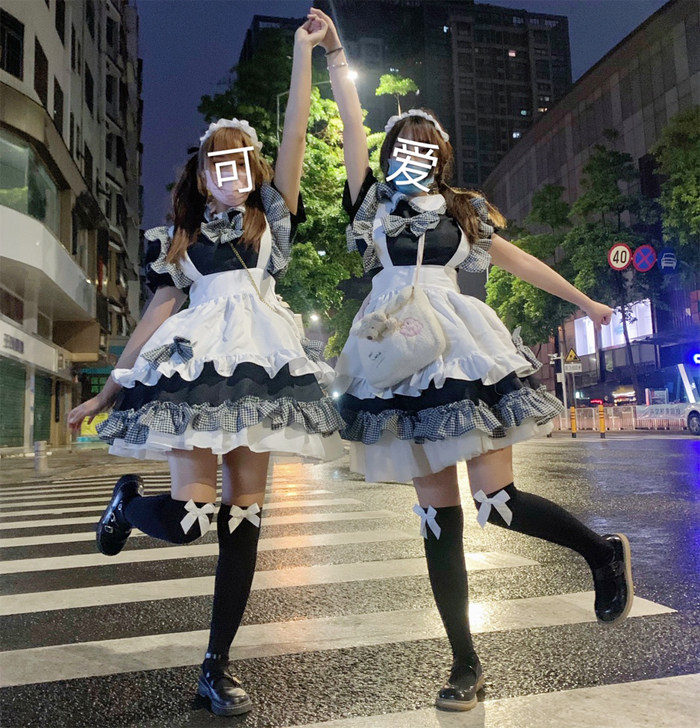 Maid costume cos cute Japanese women's clothing boss Lolita suit dress two-dimensional clothing large size daily