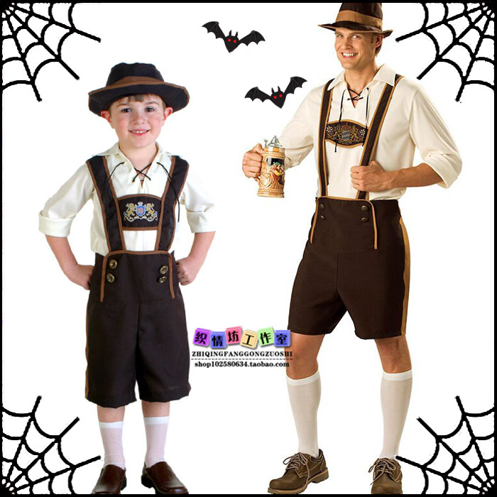2020 Halloween costumes German traditional Oktoberfest costumes Oktoberfest parent-child clothing Men's clothing Children's suits
