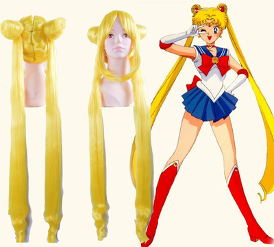 taobao agent Lemon yellow wig, 1.2m, cosplay