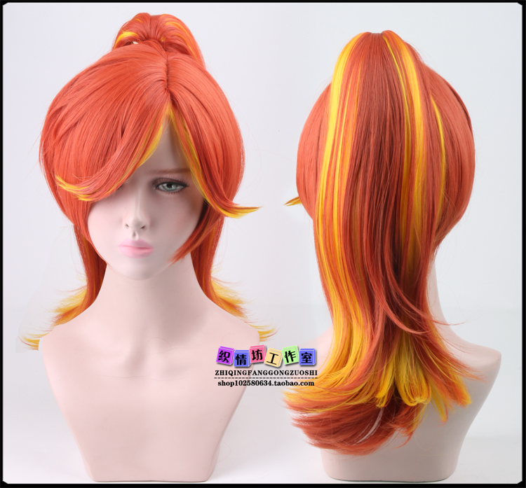 The weaver king dazzling the flowers Mulan rabbit girl cos the new version of the maid dress COSPLAY Costume Wig