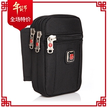 Swiss Army Knife Mens Multifunctional Mobile Phone Bag Outdoor Sports Wear Belt Small Waist Bag Mens Canvas Hanging Bag Wallet Bag