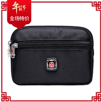Swiss Army Knife Mobile Phone Waist Bag Canvas Wearing Belt 6 4 Inch 7 Inch Waist Bag Mens Casual Small Bag Wearing Belt Coin Purse