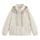 Wang Fugui customized knitted streamer hooded detachable waist goose down jacket 10.29