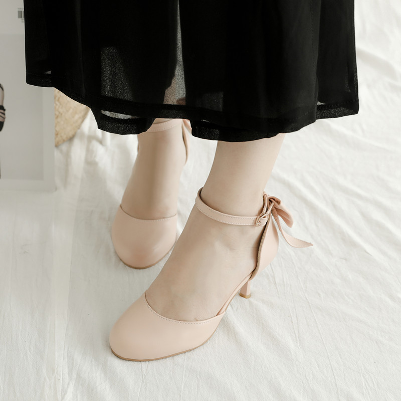 Giày cổ tích mùa hè Baotou sandal phiên bản Hàn Quốc với giày cao gót nhỏ tươi nhỏ size 33 chữ khóa lớn size 4041 giày dép juno