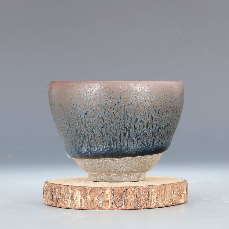 Song Jianyang Tianmu Glaze Egg Cup Yinhao Small Master Cup Tea Cup Partridge Spotted Antique Porcelain Collection