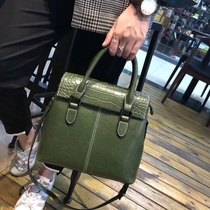 New Hand bag 2020 new cowhide leather commuter bag crocodile vintage casual style one-shoulder shoulder bag womens bag