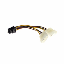 Dual 4p to 6p power cord 6pin to dual 4pin power adapter large 4PI IDE to 6p power supply