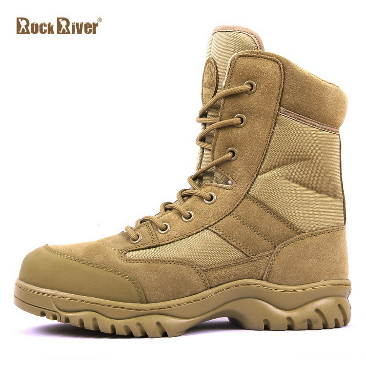 ROCK RIVER leather special forces men's and women's boots stab-resistant non-slip tactical boots marine boots desert boots