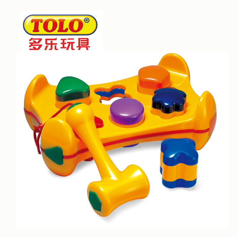 German Tolo Multile Knocks Percussion infant Puzzle Early Taught Graphic Episteal Shape Color Knockout Toys