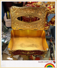 Аксессуар для вышивки крестом 欧美风情居家彩锡纸抽盒俄罗斯锡制纸巾盒ktv酒吧酒店彩手纸巾盒