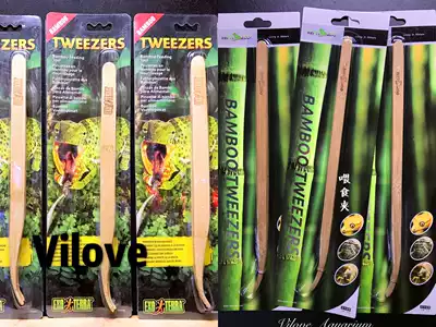 Reptile fish bird feeding wood tweezers Wood tweezers high-end quality pet feeding clip feeder bug clip