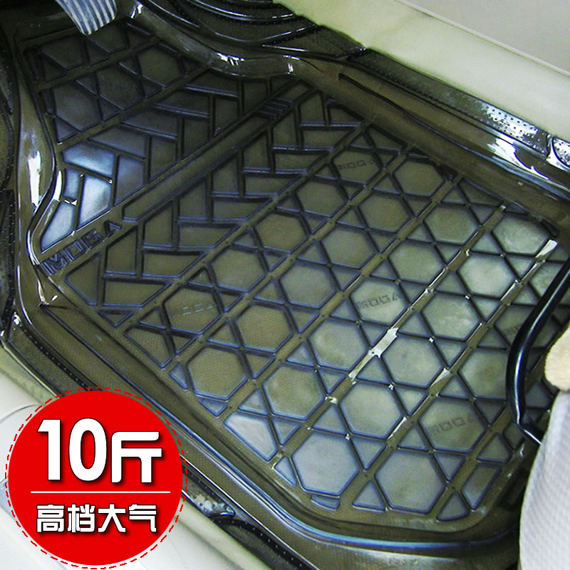 10斤重加厚版后排连体水晶透明汽车防水防滑脚垫PVC塑料脚垫