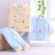 Bộ đồ cotton cho bé cộng với áo ba lỗ phù hợp với quần áo trẻ em mùa thu đông cho bé trai và bé gái