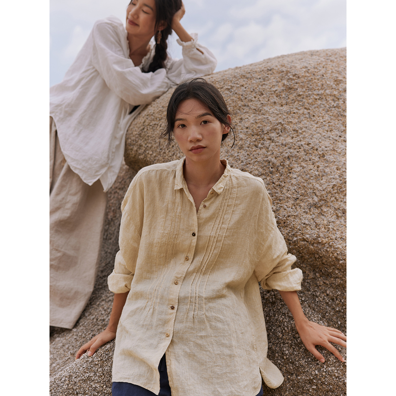 Italian Imported Yarn-Dyed Linen | Artistic and Relaxed Shirt [Light-Colored Days] No Good Opinions Available