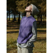 No Good View 100% Cashmere Vest Two Tone Small Crew Neck Cashmere Sweater (In Your Own Way)