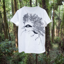 No good see the city original design printed t-shirt women white hand-painted printing loose and wild short section