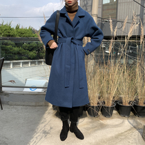 The smallest Sea Hepburn wind wool coat for women 2021 popular medium-long versatile padded jacket for small people