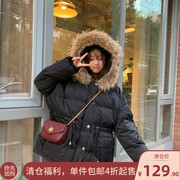 Nhỏ biển eo bông quần áo phụ nữ mùa đông dày quần áo bánh mì Hàn Quốc phiên bản lỏng cổ áo len lớn áo khoác 2019 mới