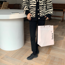 Minimum sea Han version High waist jeans Women 2022 Spring new straight cylinder slim fit slim fit pencil pants