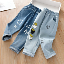 Girl Spring Dress Jeans New Woman Baby Casual Printed Pants For Children Casual Denim Pants Pants Children Pants