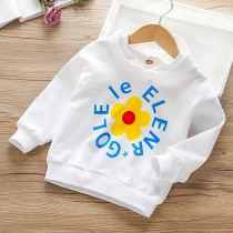 Girls spring clothing sweatshirt new female baby flowers Lianhood blouses children Long sleeves hooded sweatshirts casual weaters