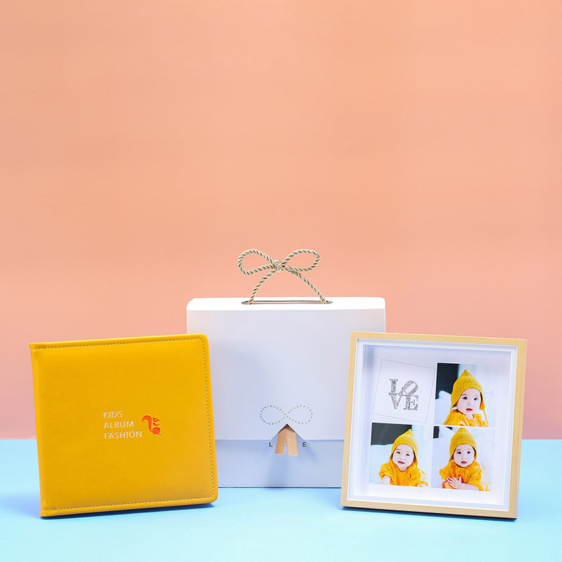 High-end Photo Gallery Photo Photo Photo Frame Kit New Product Release-Fang 8 Inch Photo Book (20 Pages) 8 Inch Photo Frame Gift Box