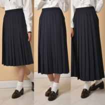 (Sister's home) Orthodox Japanese JK uniform original bad dress 20 pleats black cyan