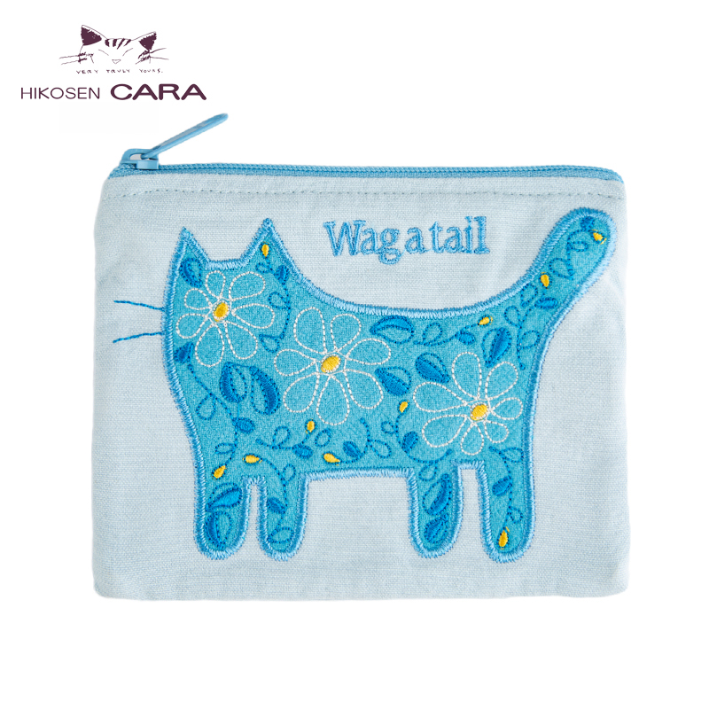 Japan Kara Cat Packs 2022 New Original Cute Animal Cat Lady Canvas Coin Zero Wallet Mini Bag