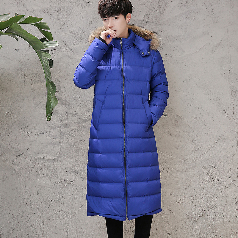 Mùa đông cỡ lớn nam xuống áo khoác bông nam siêu dài quần áo cotton ấm áo trùm đầu lạnh áo lạnh áo khoác phao nam