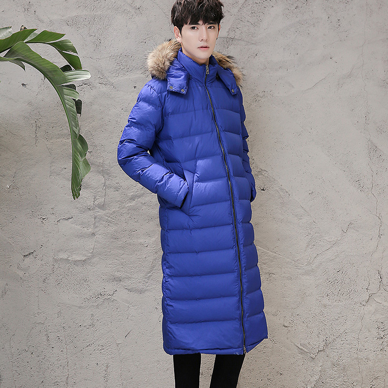 Mùa đông cỡ lớn nam xuống áo khoác bông nam siêu dài quần áo cotton ấm áo trùm đầu lạnh áo lạnh áo khoác phao nam