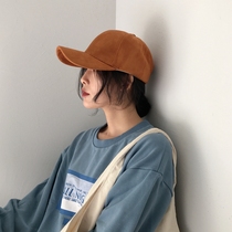 Pure colour light plate suede stick ball cap for men and women Autumn Winter Casual 100 Lapped Thickened Bent Eatery New Duck Tongue Cap