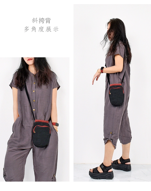 Thiết kế ban đầu của phụ nữ Chengxin xu hướng 2020 túi vải nhỏ phong cách giản dị nhấn màu cotton và vải lanh túi điện thoại di động dự phòng túi nhỏ - Túi xách nữ