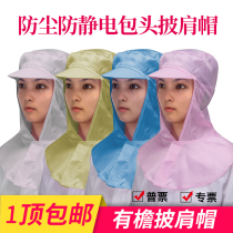 Dust cap Summer work cap Female shawl hat Labor protection workshop dust-proof dust-free cap Anti-static protection hood