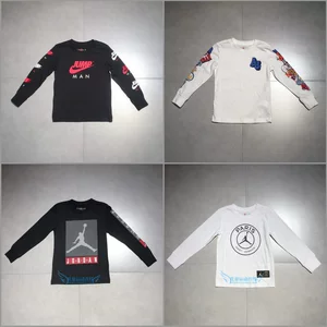 JORDAN Nike, хлопковый лонгслив для мальчиков, футболка, детская одежда
