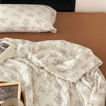 Vingusson Ensemble Fields Garden Wind Pure Cotton Knit Cotton Summer Cool Quilts With Four Pieces Day Style Small Crummy Air Conditioning Covered With Pillowcase Bed