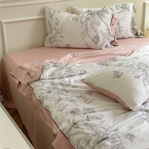 Light retro American 60 heavened summer cool by four sets of digital printed water ink painting day style field wind air conditioning