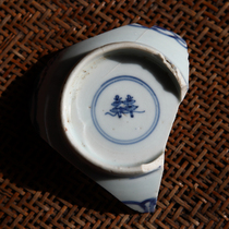 Late Ming Dynasty and early Qing Dynasty blue and white leaf cup porcelain specimens Ming and Qing Dynasty Kangxi blue and white porcelain fragments