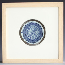 Floral tiles Ming and Qing porcelain tiles Ming Dynasty blue and white porcelain ornaments decoration painting family hanging painting art antiques