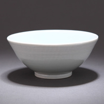 Handmade shadow celadon Lake Field shadow Green Lake field kiln bowl pottery student works Art Academy pottery bowl rice bowl