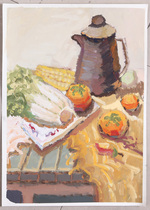 Original 4 Open K Water Powder Static Painting Peasant Painting Decoration Painting China Beauty Institute Color Creative Art Collection