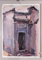 Watercolor painting gouache landscape painting Landscape Trees 4 open Taihang Mountain landscape landscape sketching spot living room decoration painting